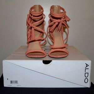 Aldo light pink catarina strappy heels size 8